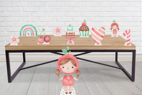 Display Cerejinha Totem para Decoração de Mesa