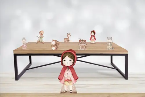Display Chapeuzinho Vermelho para Decoração de Mesa