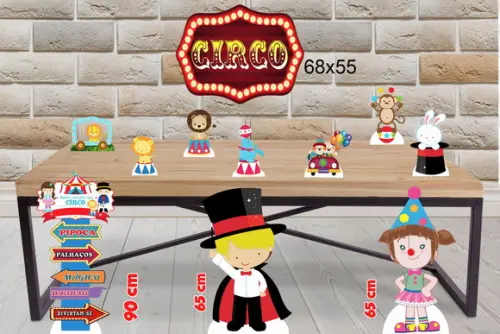 Display Circo com Elipse para Decoração de Festa