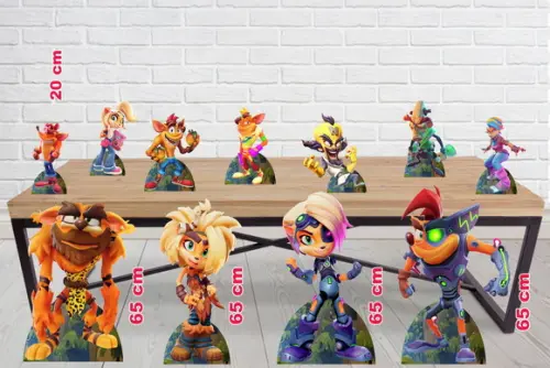 Display Crash Jogo,kit Festa Totem Enfeite de Aniversario
