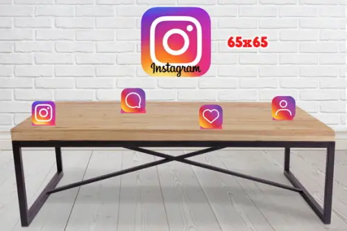 Display com Elipse Instagram para Decoração de Festa