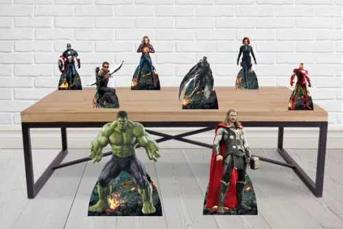 Display de Mesa os Vingadores , Totem Enfeite Decorativo