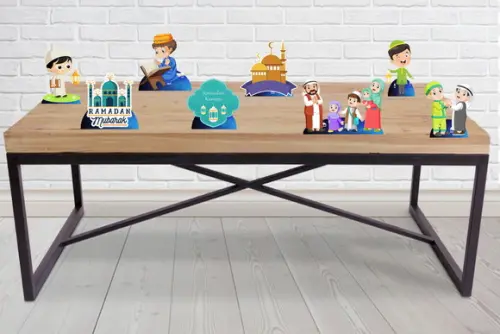 Display de Mesa Ramadan, Totem Enfeite de Aniversario