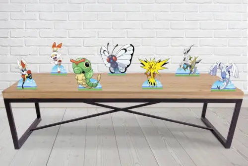 Display de Mesa Pokémon para Decoração de Festa