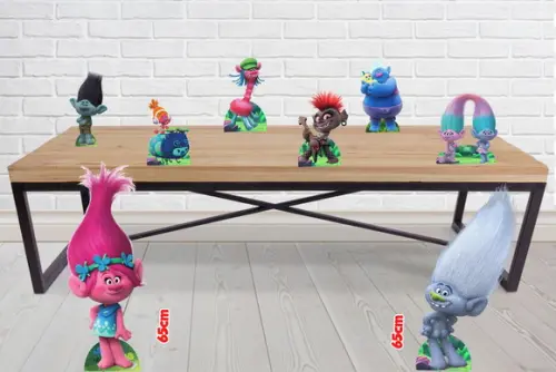 Display de Mesa Trolls, Totem Decorativo para Festa