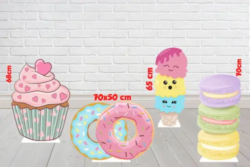 Display Doces na Cor Candy Totem para Decoração de Mesa