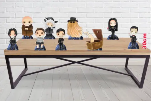 Display Familia Addams para Decoração de Festa