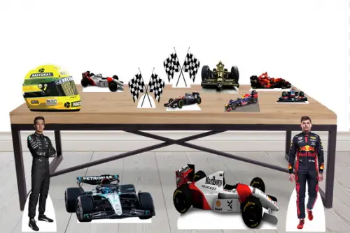 Display Formula 1, Carros de Corrida Decorativo para Festa