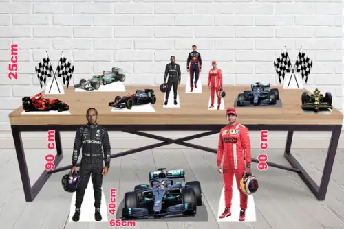Display Formula 1, Carros de Corrida Decorativo para Festa