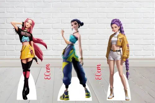 Display Guerreiras do K-pop com 80cm para Decoração de Festa
