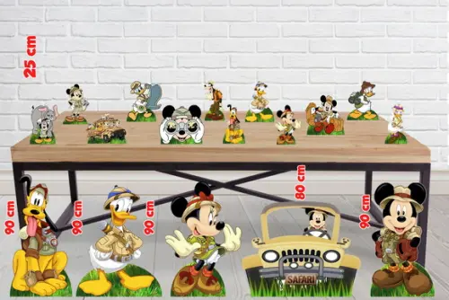 Display Mickey Safari e Totem Decorativo