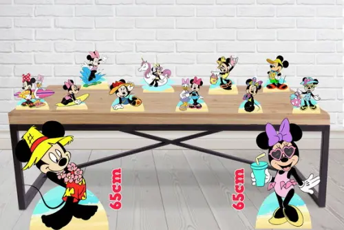 Display Minnie Pool Party, Totem Enfeite de Aniversario