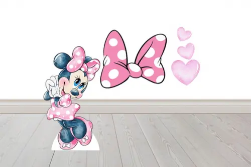 Display Minnie Rosa para Decoração de Mesa