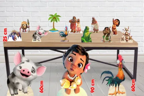 Display Moana Baby, Totem Enfeite de Aniversario