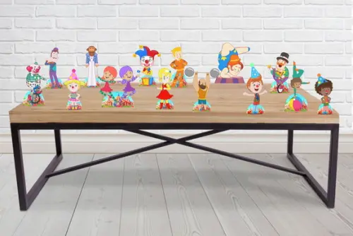 Display Mundo Bita Circo para Decoração de Mesa