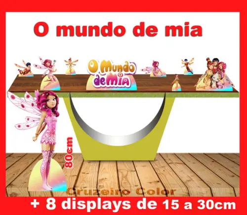 Display o Mundo de Mia, Totem Enfeite Aniversario