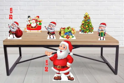 Display Papai Noel Natal, Totem Enfeite Decorativo