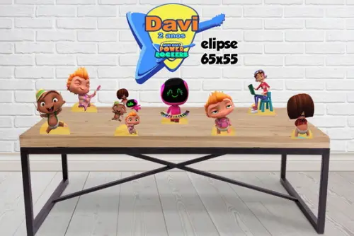 Display Power Rockers com Elipse, Totem Enfeite de Mesa