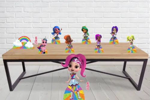 Display Rainbow Rangers, Totem Enfeite Decorativo