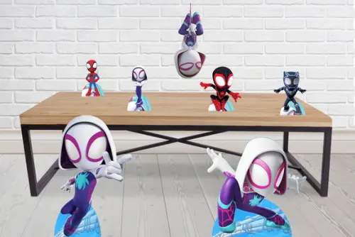 Display Spidey e Seus Amigos mdf Decoração de Festa