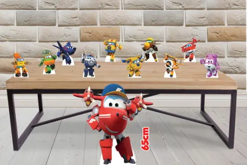 Display Super Wings e Totem para Decoração