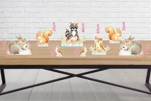 Displays de Mesa Kit Bosque Encantado Decoracao para Enfeite