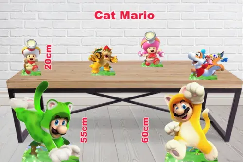 Displays e Totem Cat Mario And Cat Luigi para Decoração