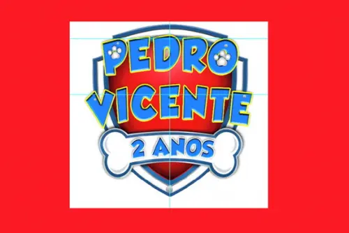 Escudo Patrulha Canina para Pendurar