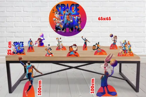 Kit Display Space Jam, Totem para Decoração de Festa