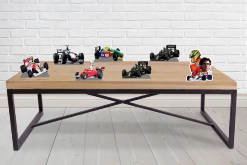 Kit Mesa Decorativo Formula 1 Ayrton Senna
