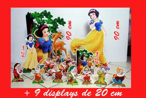 Kit Totem Branca de Neve Chão e Displays de Mesa