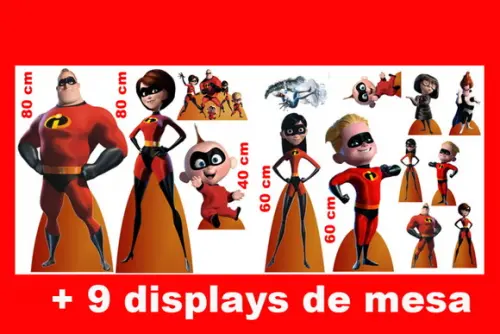 Kit Totem de Chão e Displays Tema os Incríveis