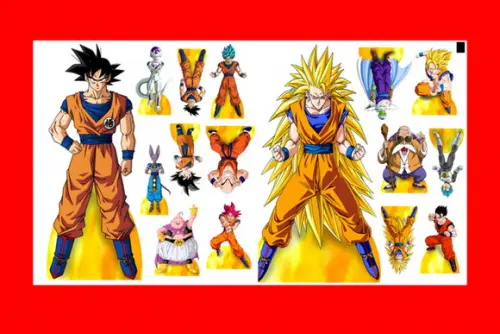 Kit Totem de Chão Dragon Ball Super e Displays de Mesa