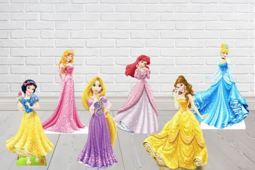 Kit Totem Princesas Adultas com 6 Peças para Decoração