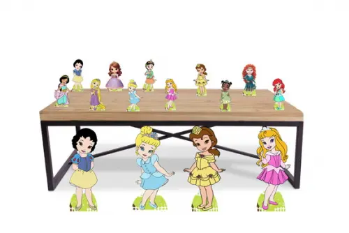 Kit Totem Princesas Meninas para Decoração de Festa