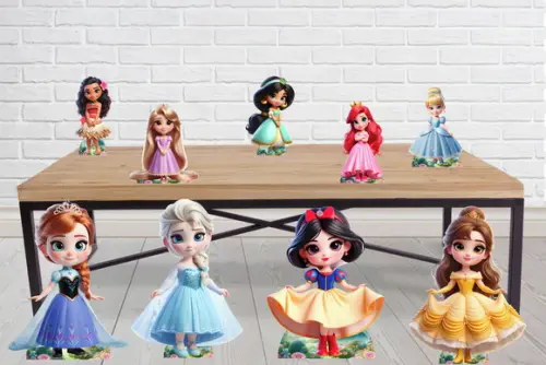 Kit Totem Princesas para Decoração