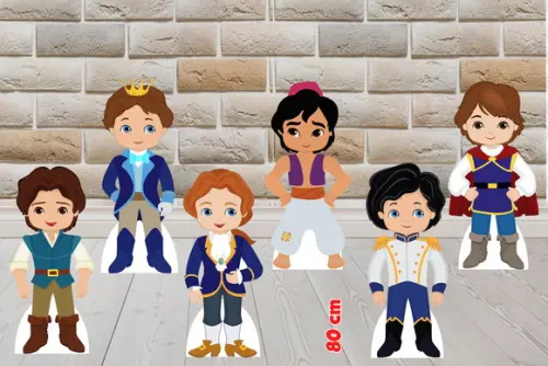Kit Totem Príncipe com 6 Peças para Decoração de Festa
