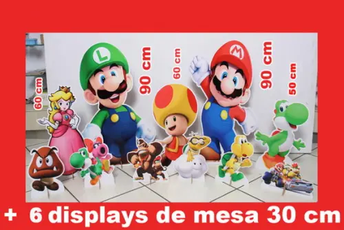 Kit Totem Super Mario e Displays de Mesa