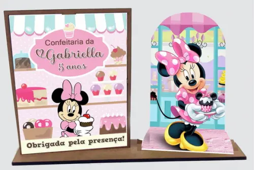 Lembrancinh Minnie Confeiteira 10 Unidades Porta Retrato