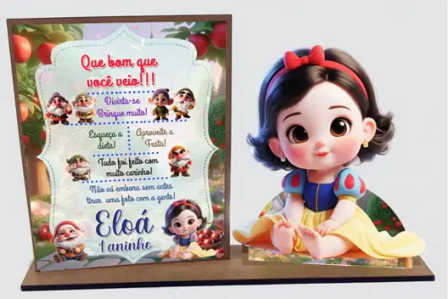 Lembrancinha a Branca de Neve, com 10 Unidades