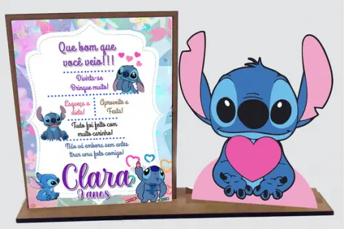 Lembrancinha a Stitch , Porta Retrato com 10 Unidades
