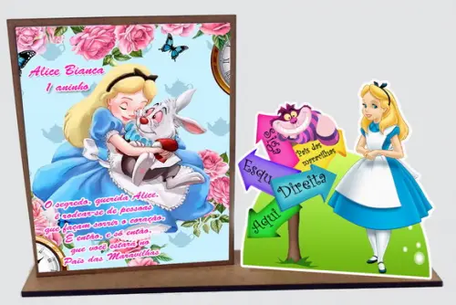 Lembrancinha Alice no País das Maravilhas com 10 Unidades