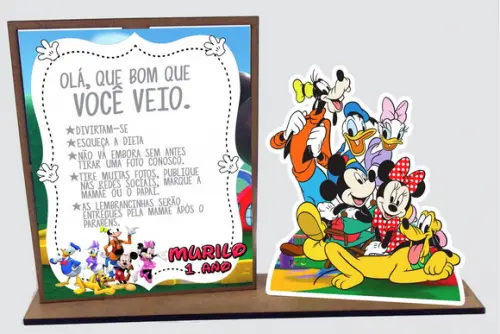 Lembrancinha Aniversario Turma do Mickey 10 Unidades