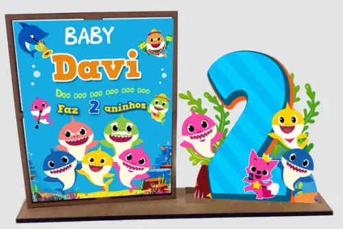Lembrancinha Baby Shark , com 10 Unidades