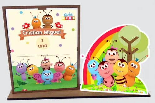 Lembrancinha Bichikids, Porta Retrato com 10 Unidades