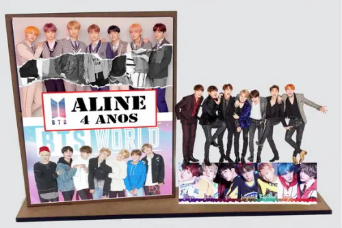 Lembrancinha Bts com 10 Unidades Porta Retrato