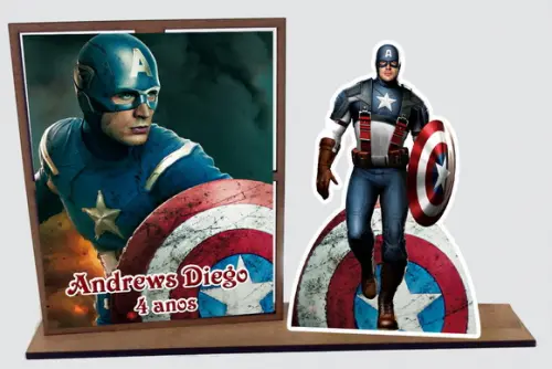 Lembrancinha Capitão America, com 10 Unidades