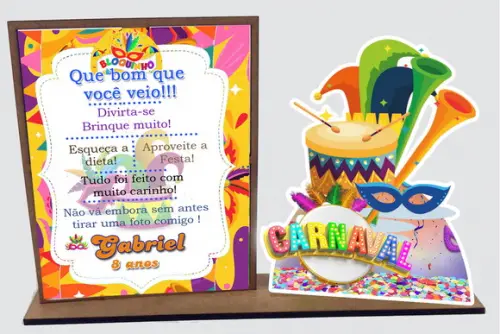Lembrancinha Carnaval, Porta Retrato com 10 Unidades