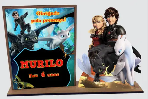 Lembrancinha Como Treinar Meu Dragão com 10 Unid