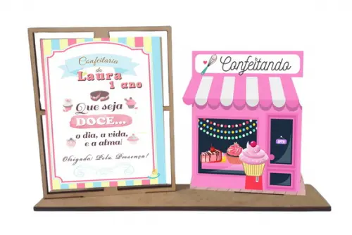 Lembrancinha Confeitaria, com 10 Unidades Porta Retrato